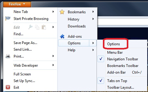 Firefox Options